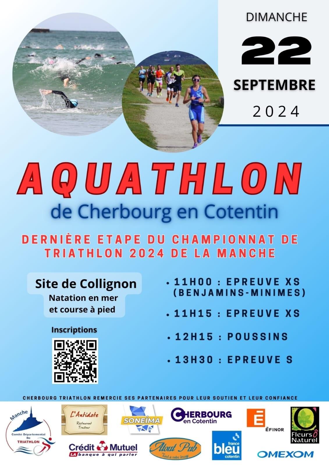 AQUATHLON DE CHERBOURG - 22/09/24