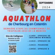 Affiche aquathlon cherbourg 2024