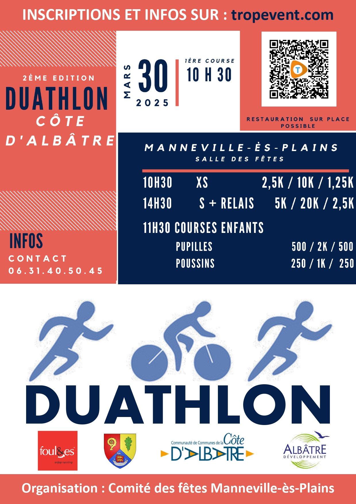 DUATHLON COTE D'ALBATRE 2025 - 30/03/2025