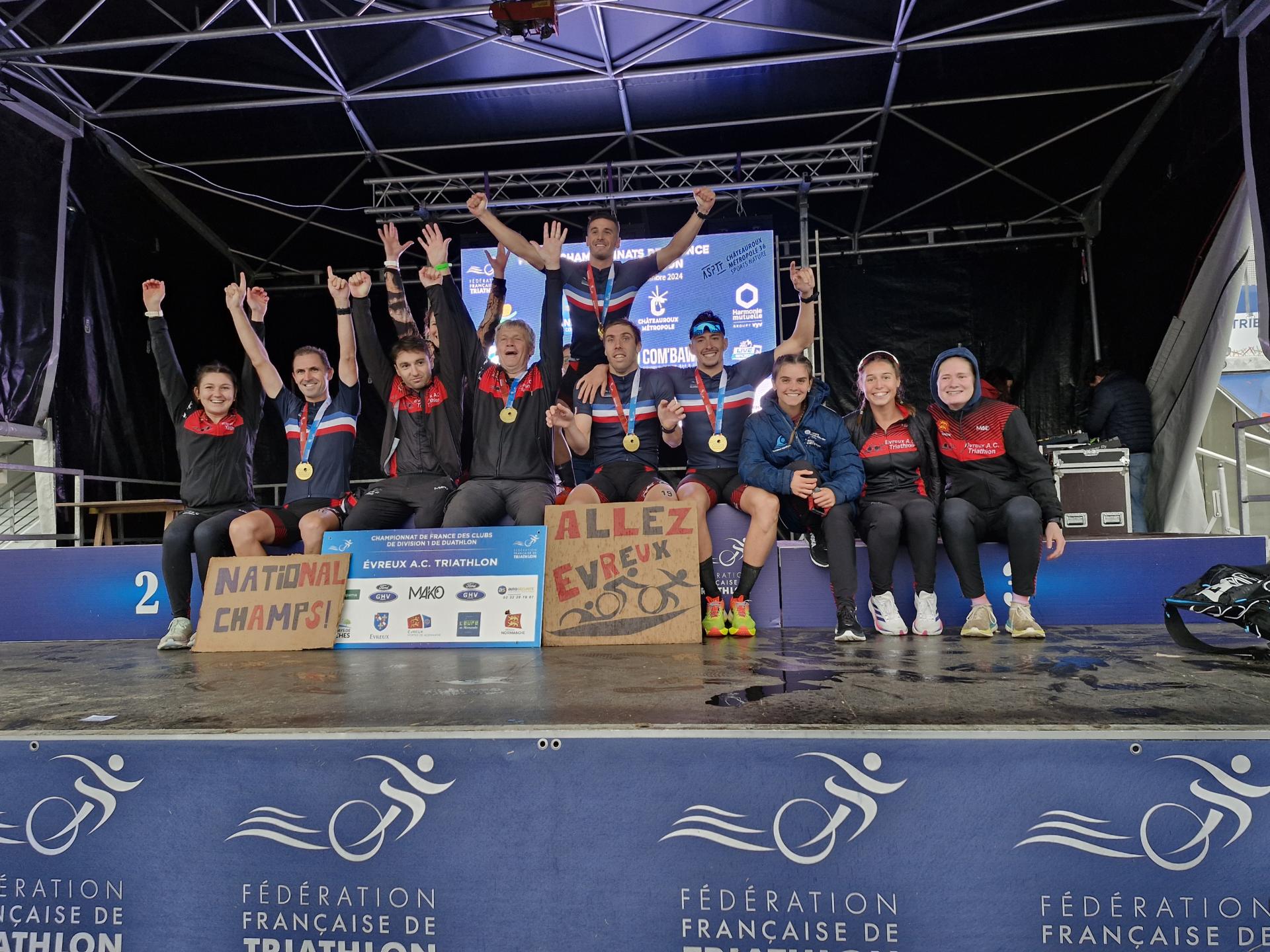 EVREUX AC TRIATHLON CHAMPION DE FRANCE  DES CLUBS DE DUATHLON 2024