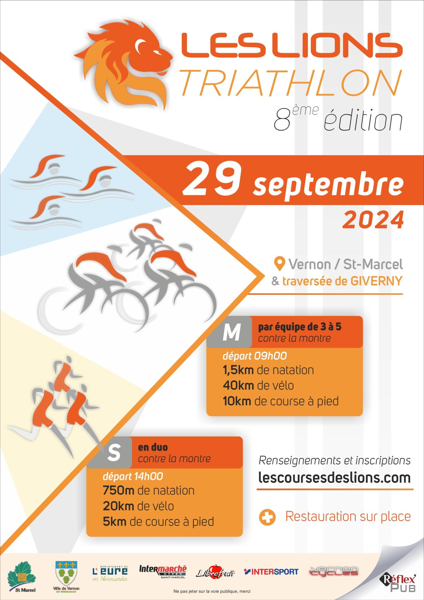 TRIATHLON DES LIONS - 29/09/24